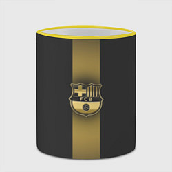Кружка 3D Barcelona Gold-Graphite Theme, цвет: 3D-желтый кант — фото 2