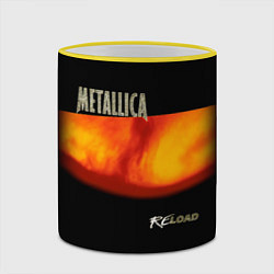Кружка 3D Metallica ReLoad, цвет: 3D-желтый кант — фото 2
