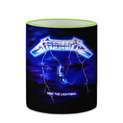 Кружка 3D Ride the Lightning - Metallica, цвет: 3D-светло-зеленый кант — фото 2