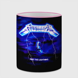 Кружка 3D Ride the Lightning - Metallica, цвет: 3D-розовый кант — фото 2