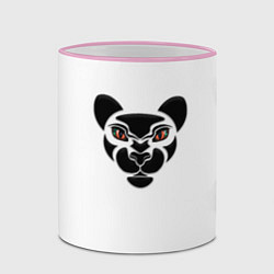 Кружка 3D Тигрица с 3D глазами, цвет: 3D-розовый кант — фото 2