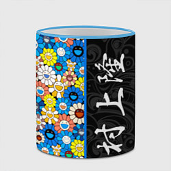 Кружка 3D Такаси Мураками Иероглифами, цвет: 3D-небесно-голубой кант — фото 2