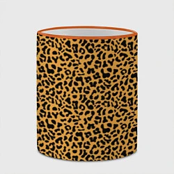 Кружка 3D Леопард Leopard, цвет: 3D-оранжевый кант — фото 2
