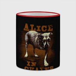 Кружка 3D Alice in chains Dog, цвет: 3D-красный кант — фото 2