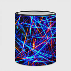 Кружка 3D NEON LINES Glowing Lines Effect, цвет: 3D-черный кант — фото 2