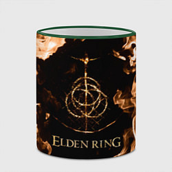 Кружка 3D Elden Ring Logo, цвет: 3D-зеленый кант — фото 2
