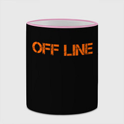 Кружка 3D Офлайнoffline, цвет: 3D-розовый кант — фото 2
