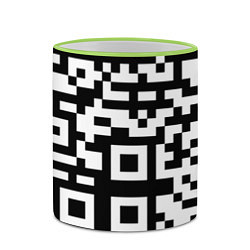 Кружка 3D Qr codeкуаркод, цвет: 3D-светло-зеленый кант — фото 2