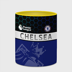 Кружка 3D FC Chelsea London ФК Челси Лонон, цвет: 3D-белый + желтый — фото 2