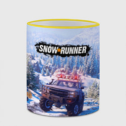 Кружка 3D SnowRunner Гонки по бездорожью, цвет: 3D-желтый кант — фото 2