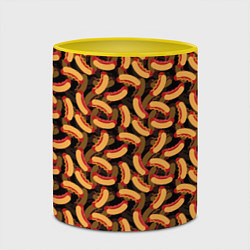 Кружка 3D Хот-Доги Hot Dogs, цвет: 3D-белый + желтый — фото 2