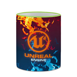 Кружка 3D Unreal Огонь, цвет: 3D-светло-зеленый кант — фото 2