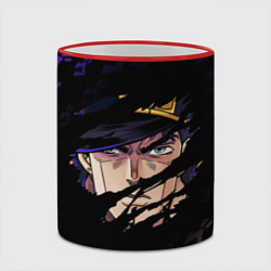 Кружка 3D JOJOS BIZARRE ADVENTURE ЛИЦО ГЕРОЯ, цвет: 3D-красный кант — фото 2
