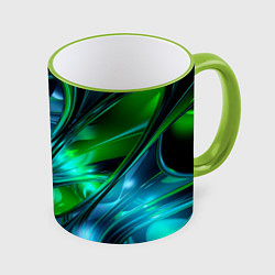 Кружка 3D Изумрудное настроение, цвет: 3D-светло-зеленый кант