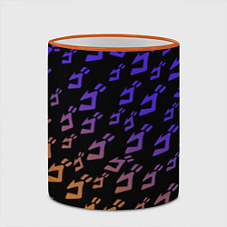 Кружка 3D JOJOS BIZARRE ADVENTURE PATTERN, цвет: 3D-оранжевый кант — фото 2