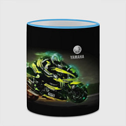 Кружка 3D YAMAHA - famous racing team!, цвет: 3D-небесно-голубой кант — фото 2