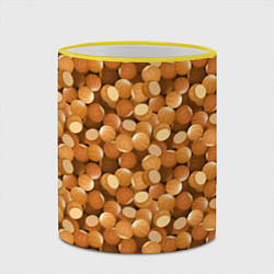 Кружка 3D Орехи Фундук, цвет: 3D-желтый кант — фото 2