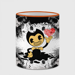 Кружка 3D BENDY LOVE БЕНДИ С СЕРДЦЕМ, цвет: 3D-оранжевый кант — фото 2