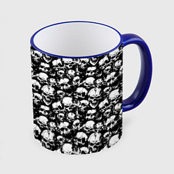 Кружка 3D Screaming skulls, цвет: 3D-синий кант