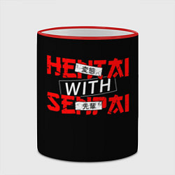 Кружка 3D HENTAI WITH SENPAI, цвет: 3D-красный кант — фото 2