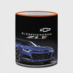 Кружка 3D Chevrolet Camaro ZL1 Motorsport, цвет: 3D-оранжевый кант — фото 2