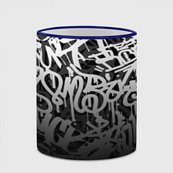 Кружка 3D GRAFFITI WHITE TAGS ГРАФФИТИ, цвет: 3D-синий кант — фото 2