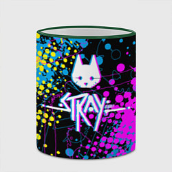 Кружка 3D Stray кот бродяга, цвет: 3D-зеленый кант — фото 2