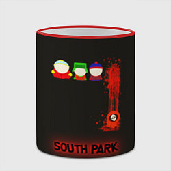 Кружка 3D Южный парк главные персонажи South Park, цвет: 3D-красный кант — фото 2