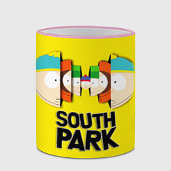 Кружка 3D South Park - Южный парк персонажи, цвет: 3D-розовый кант — фото 2