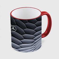Кружка 3D Mercedes Benz pattern, цвет: 3D-красный кант