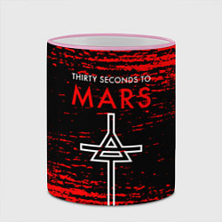 Кружка 3D 30 Seconds to Mars - До марса 30 сек, цвет: 3D-розовый кант — фото 2