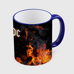 Кружка 3D ACDC - Fire, цвет: 3D-синий кант