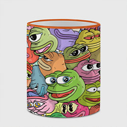 Кружка 3D Pepe BOMBING, цвет: 3D-оранжевый кант — фото 2