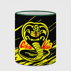 Кружка 3D Кобра Кай логотип, цвет: 3D-зеленый кант — фото 2