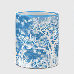 Кружка 3D Коллекция Зимняя сказка Зимний пейзаж W-1, цвет: 3D-небесно-голубой кант — фото 2