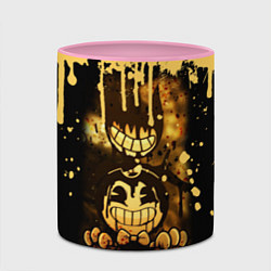 Кружка 3D Bendy And The Ink Machine Игра Бенди, цвет: 3D-белый + розовый — фото 2
