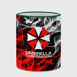 Кружка 3D Umbrella Corporation Fire, цвет: 3D-зеленый кант — фото 2