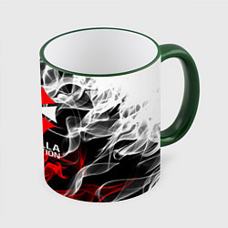 Кружка 3D Umbrella Corporation Fire, цвет: 3D-зеленый кант