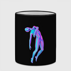 Кружка 3D Неоновая невесомость, цвет: 3D-черный кант — фото 2