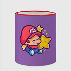 Кружка 3D Милый Марио, цвет: 3D-красный кант — фото 2