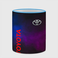 Кружка 3D Toyota - неоновый дым, цвет: 3D-небесно-голубой кант — фото 2
