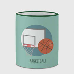 Кружка 3D Basketball Спорт, цвет: 3D-зеленый кант — фото 2