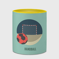 Кружка 3D Handball Спорт, цвет: 3D-белый + желтый — фото 2