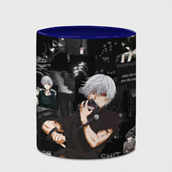 Кружка 3D Грустный Канеки Токийский Гуль Tokyo Ghoul, цвет: 3D-белый + синий — фото 2