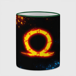 Кружка 3D GOD OF WAR CRATOS FIRE SYMBOL RUNE, цвет: 3D-зеленый кант — фото 2