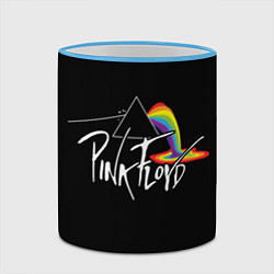Кружка 3D PINK FLOYD - ПИНК ФЛОЙД ЛУЖА, цвет: 3D-небесно-голубой кант — фото 2