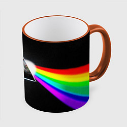Кружка 3D PINK FLOYD - ПИНК ФЛОЙД ГЛИТЧ, цвет: 3D-оранжевый кант