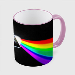 Кружка 3D PINK FLOYD - ПИНК ФЛОЙД ГЛИТЧ, цвет: 3D-розовый кант