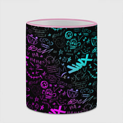 Кружка 3D League Of Legends - Arcane неон логотипы, цвет: 3D-розовый кант — фото 2
