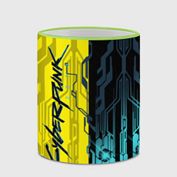 Кружка 3D CYBERPUNK 2077 Логотип, цвет: 3D-светло-зеленый кант — фото 2